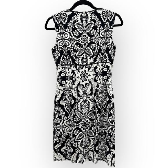 Antonio Melani Parisian Lace Sheath Dress sz 2 Black and White - Picture 2 of 14